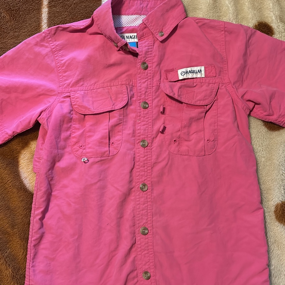Magellan Outdoors Pink Button Down Shirt Casual